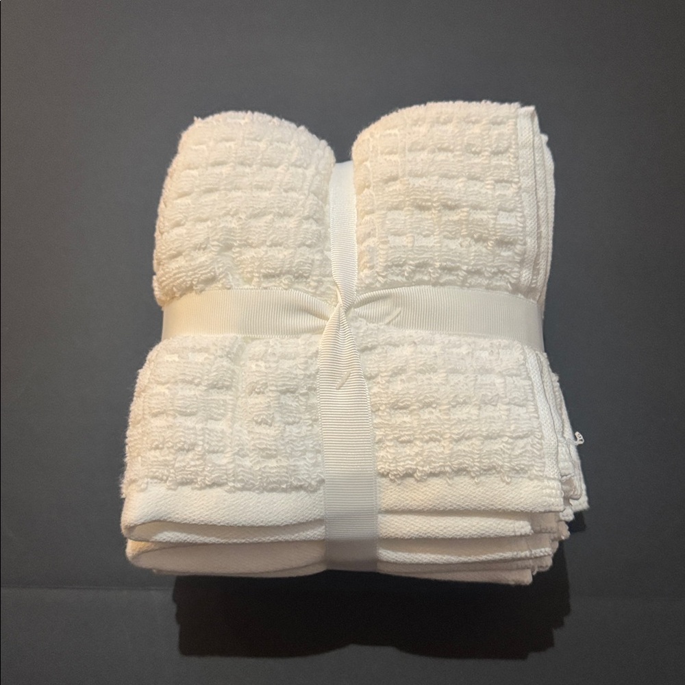 10pc ECOEXISTENCE Oversized Quick Dry 100% Cotton Bath Towel Set - White - Picture 7 of 8